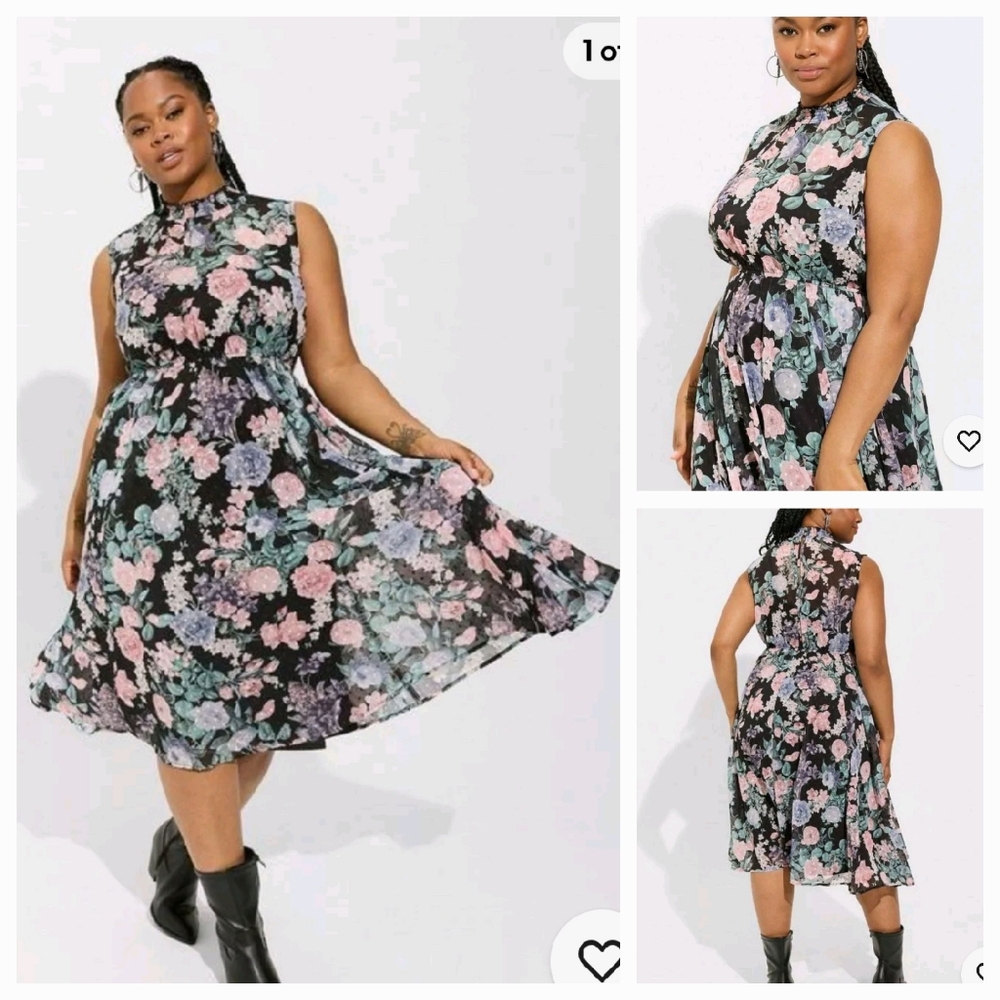 Torrid midi floral dress